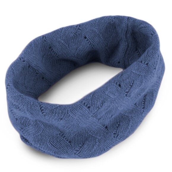 Women\'s 100% Cashmere Infinity Scarf Snood - Denim Blue - Made 7692